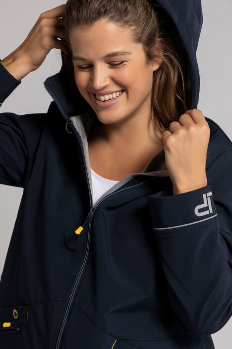 Veste softshell, doublure polaire, capuche, zip double curseur
