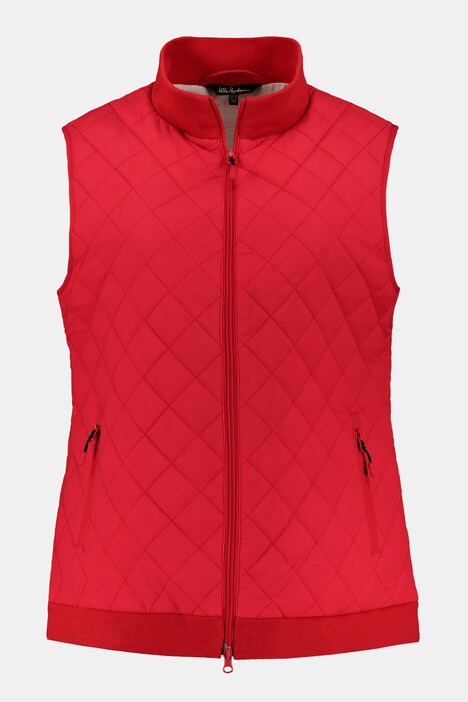 Diamond Quilted Zip Front Lined Vest