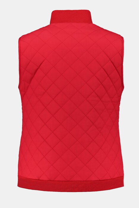 Diamond Quilted Zip Front Lined Vest