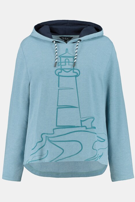 Lighthouse Print Hooded Sweatshirt