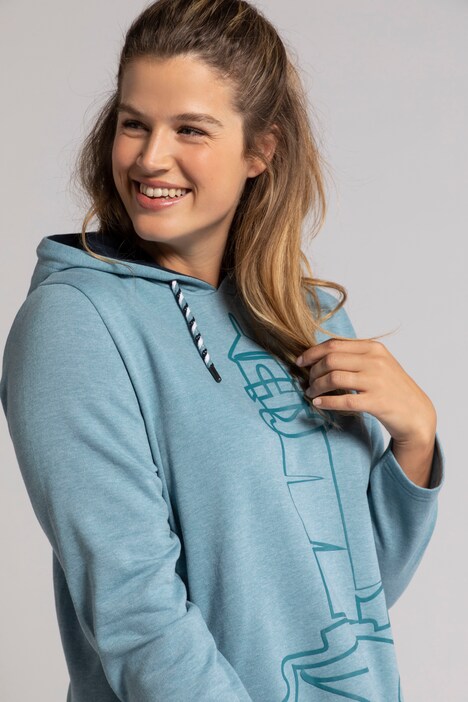 Lighthouse Print Hooded Sweatshirt