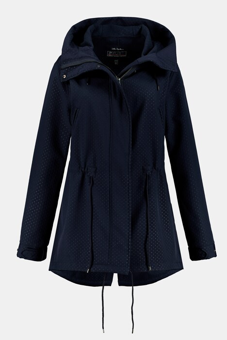 Softshell-Parka, Kapuze, 2-Wege-Zipper, Fleecefutter