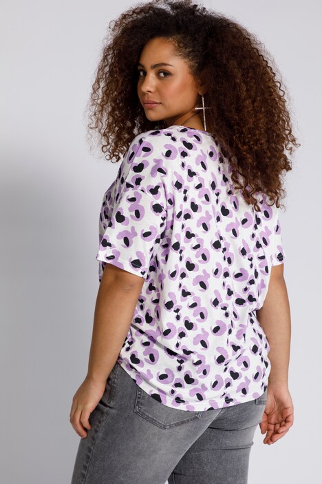 Shirt, leopard print, oversized, short sleeves
