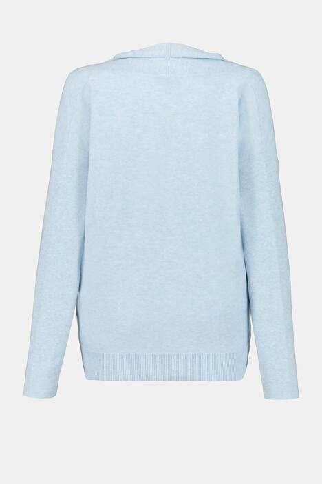 Pullover, V-Ausschnitt, Oversized, Langarm