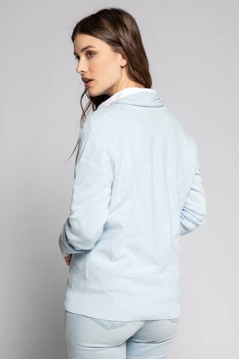 Pullover, V-Ausschnitt, Oversized, Langarm