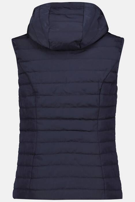 Wende-Steppweste, Kapuze, Zipper, ärmellos