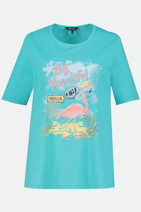 T-shirt, flamingo, statement, classic, halv ärm