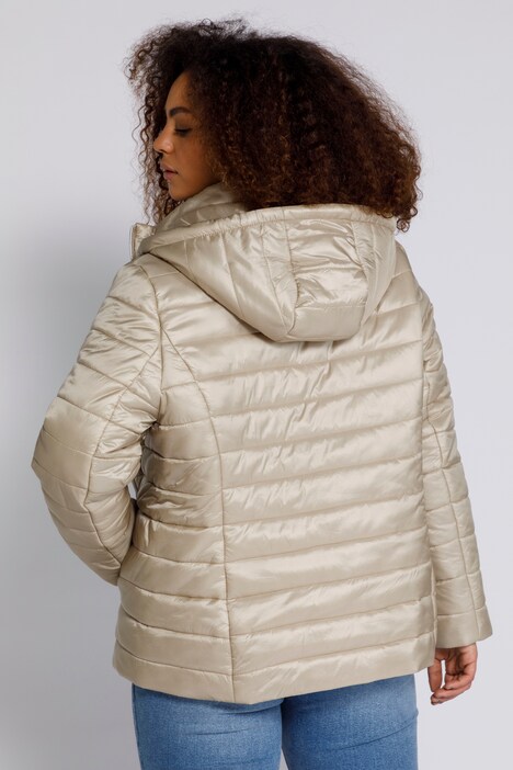 Steppjacke, Langarm, Kapuze, Taschen