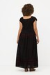 Robe maxi smockée, rayures, silhouette en A, décolleté carré