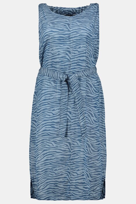 Robe, lyocell, sans manches, look denim