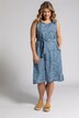 Robe, lyocell, sans manches, look denim