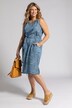 Robe, lyocell, sans manches, look denim