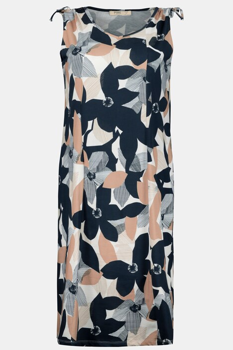 Robe, jersey, sans manches, imprimé fleuri, coton bio