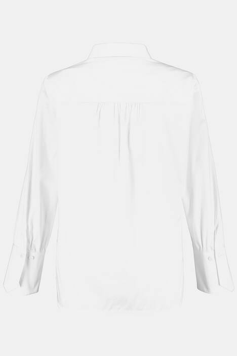 Chemise, col ouvert, manches longues à poignets
