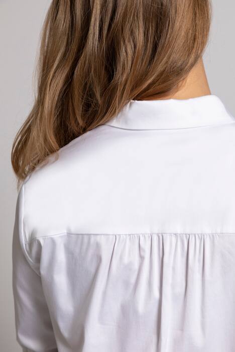 Chemise, col ouvert, manches longues à poignets
