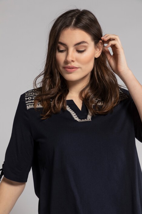 shirt, stiksel, korte mouwen, rimpeling, biologisch katoen