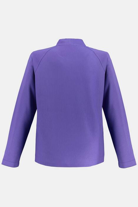 Sweatshirt, Rippenstruktur, Stehkragen, Langarm