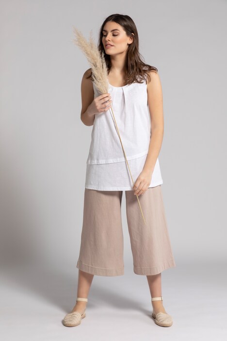 Top, look de superposition, fente à la nuque, coton bio