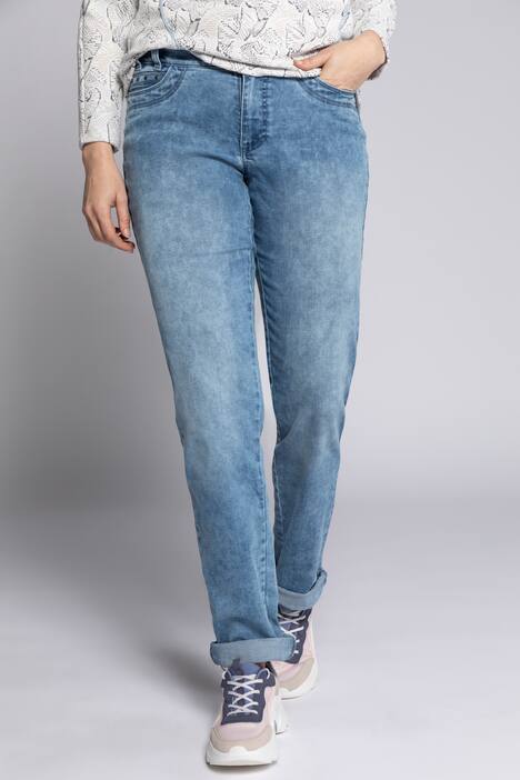 Jeans Tina, Farbnähte, gerade 5-Pocket-Form, recycelt