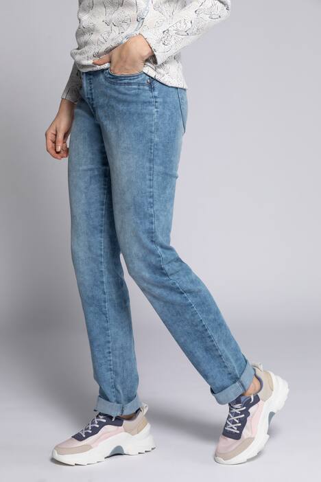Jeans Tina, Farbnähte, gerade 5-Pocket-Form, recycelt