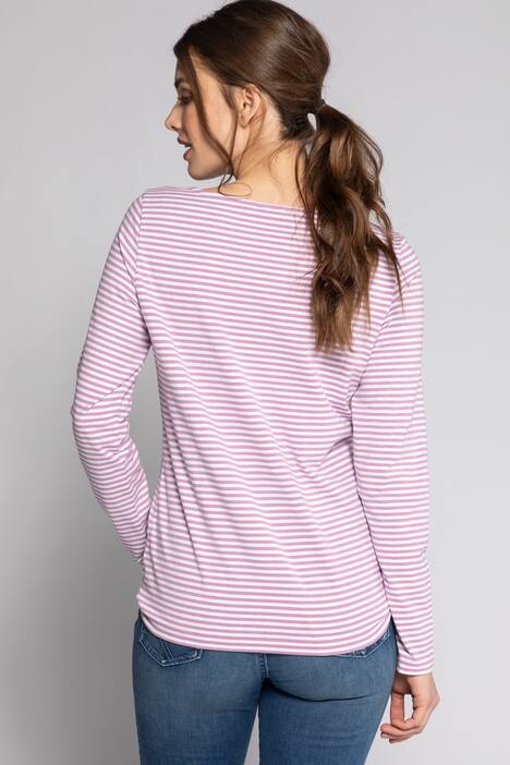 Shirt, Ringel, U-Boot-Ausschnitt, Langarm