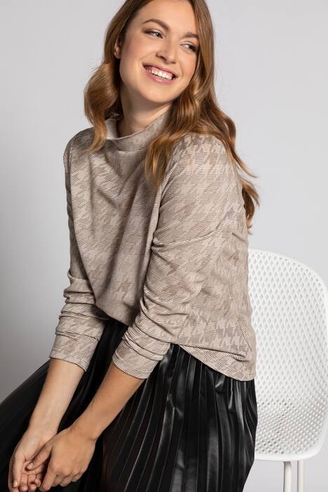 Sweatshirt Identity, Jacquard-Hahnentritt, Langarm