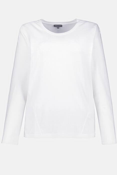 Shirt, Jacquard-Karomuster, Rundhals, Langarm