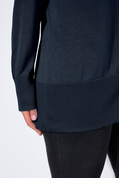 Strickjacke, V-Ausschnitt, Knopfleiste, Feinstrick