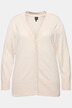 Cardigan en maille fine, encolure en V et patte de boutonnage