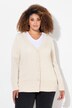 Cardigan en maille fine, encolure en V et patte de boutonnage