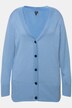 Cardigan en maille fine, encolure en V et patte de boutonnage