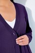 Cardigan en maille fine, encolure en V et patte de boutonnage