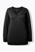 Pull col en V, manches longues, maille fine et douce