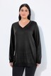 Pull col en V, manches longues, maille fine et douce
