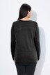 Pull col en V, manches longues, maille fine et douce