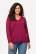 Maglione in morbida maglia fine con scollo a V e maniche lunghe