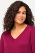 Maglione in morbida maglia fine con scollo a V e maniche lunghe