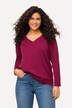 Maglione in morbida maglia fine con scollo a V e maniche lunghe