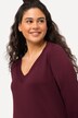 Pull col en V, manches longues, maille fine et douce