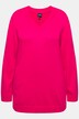Pull col en V, manches longues, maille fine et douce