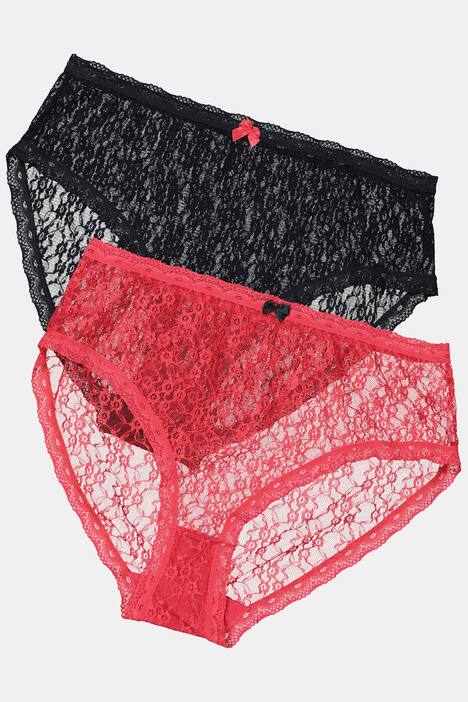 Slips, lot de 2, dentelle
