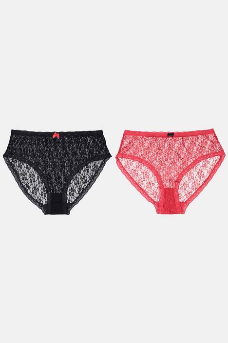 Slips, lot de 2, dentelle