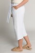 Pantacourt, hauteur mollet, cordon, jersey, coton bio