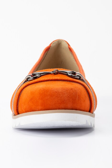 Leder-Ballerinas, Trense, Streifenband, Weite H