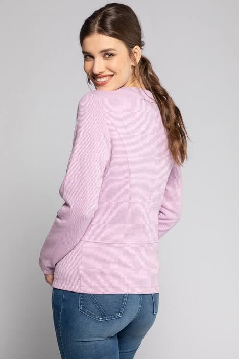Jacke, Jacquard, Rundhals,