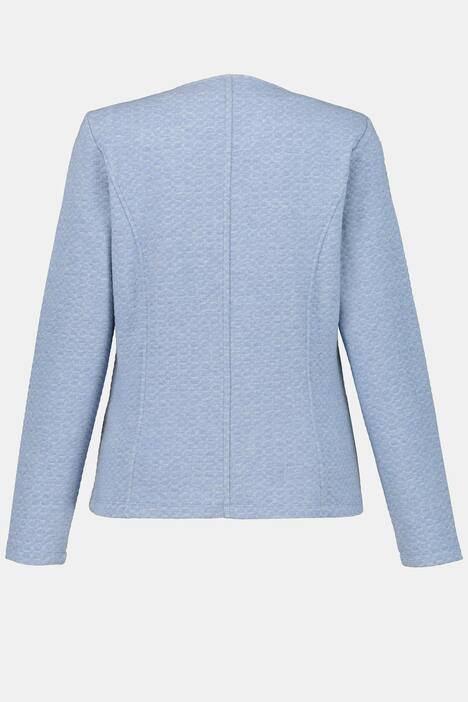 Jacquard-Jacke, Rundhals, Zipper, Taschen