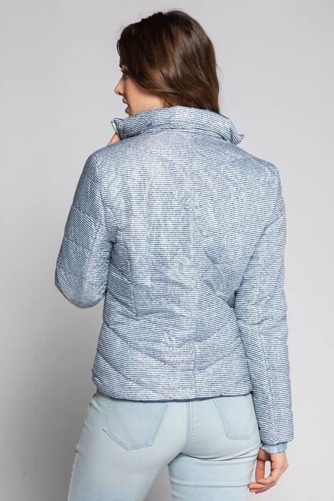 Wende-Steppjacke, uni/Streifen, Reißverschlusstaschen