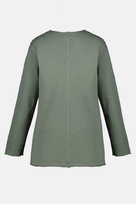Sweatjacke, offene Form, offene Kanten