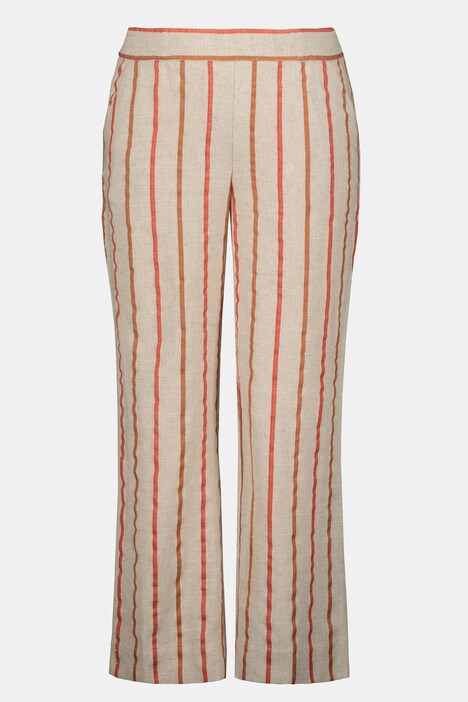 Culotte Mary, Streifen, Elastikbund, Leinenmix