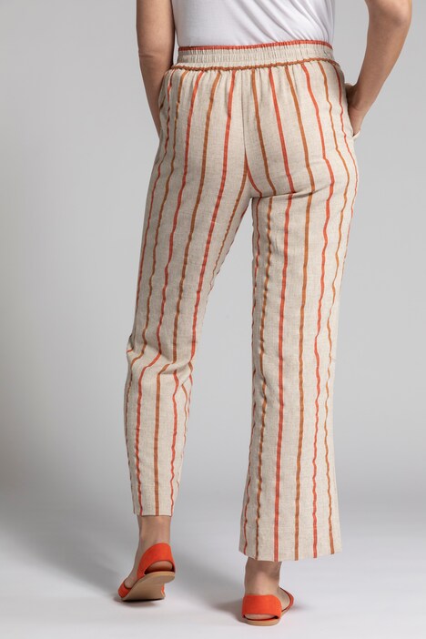 Culotte Mary, Streifen, Elastikbund, Leinenmix